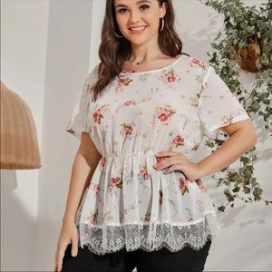 Shein Plus Size Peplum Top